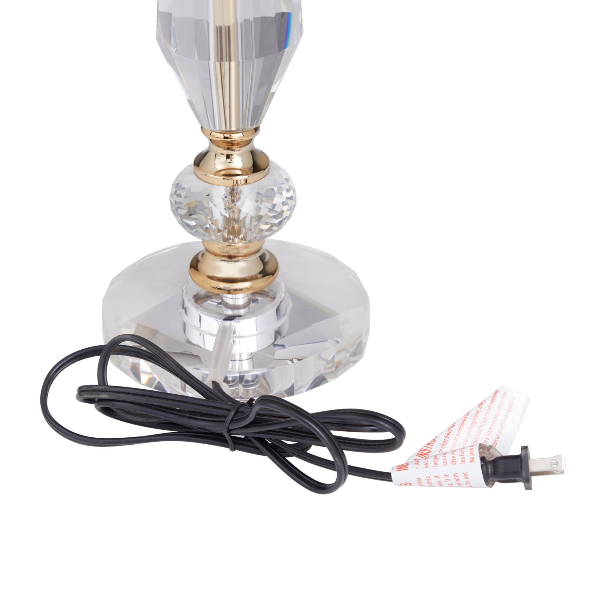 White Linen Traditional Buffet Lamp, 27" x 14" x 14"